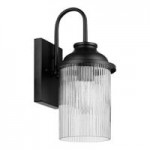 Globe Farmhouse Indoor / Outdoor Matte Black Flush Mount Light - 120V, 60W Globe Farmhouse Indoor / Outdoor Matte Black Flush Mount Light - 120V, 60W