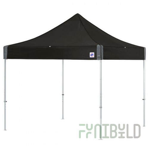 E-Z Up ENDA10KBK Endeavor Instant Shelter 10' x 10' Black Canopy with Clear Aluminum Frame