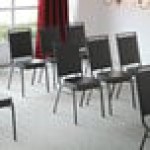 Lancaster Table & Seating Square Back Banquet Chair with Black Vinyl and Silver Vein Frame Lancaster Table & Seating Square Back Banquet Chair with Black Vinyl and Silver Vein Frame