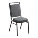 Lancaster Table & Seating Square Back Banquet Chair with Black Vinyl and Silver Vein Frame Lancaster Table & Seating Square Back Banquet Chair with Black Vinyl and Silver Vein Frame
