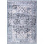 Abani Lola Collection 4' x 6' Blue / Gray Vintage Medallion Area Rug Abani Lola Collection 4' x 6' Blue / Gray Vintage Medallion Area Rug