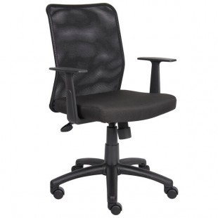 Boss B6106 Black Mesh Budget Task Chair with T-Arms Boss B6106 Black Mesh Budget Task Chair with T-Arms