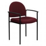 Flash Furniture BT-516-1-GY-GG Gray Fabric Stackable Side Chair with Arms