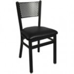 BFM Seating Polk Sand Black Steel Side Chair with 2 BFM Seating Polk Sand Black Steel Side Chair with 2