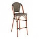 Lancaster Table & Seating Axel Black Powder-Coated Outdoor Chair with Gray Faux Teak Slat Seat Lancaster Table & Seating Axel Black Powder-Coated Outdoor Chair with Gray Faux Teak Slat Seat