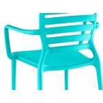 Lancaster Table & Seating Sol Coastal Blue Resin Arm Chair Lancaster Table & Seating Sol Coastal Blue Resin Arm Chair