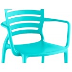 Lancaster Table & Seating Sol Coastal Blue Resin Arm Chair Lancaster Table & Seating Sol Coastal Blue Resin Arm Chair