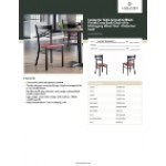 Lancaster Table & Seating Black Finish Cross Back Chair with Mahogany Wood Seat - Detached Seat