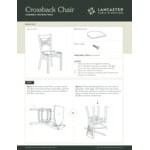 Lancaster Table & Seating Black Finish Cross Back Chair with Mahogany Wood Seat - Detached Seat