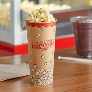 Carnival King Kraft 24 oz. Popcorn Cup - 50/Pack