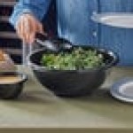 Visions 160 oz. Black PET Plastic Round Catering / Serving Bowl - 25/Case Visions 160 oz. Black PET Plastic Round Catering / Serving Bowl - 25/Case