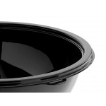 Visions 160 oz. Black PET Plastic Round Catering / Serving Bowl - 25/Case Visions 160 oz. Black PET Plastic Round Catering / Serving Bowl - 25/Case