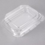 Placon 13 oz. Tamper-Evident, Tamper-Resistant Recycled PET Clear Take Out Container - 50/Pack