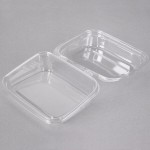 Placon 13 oz. Tamper-Evident, Tamper-Resistant Recycled PET Clear Take Out Container - 50/Pack