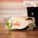 Placon 13 oz. Tamper-Evident, Tamper-Resistant Recycled PET Clear Take Out Container - 50/Pack