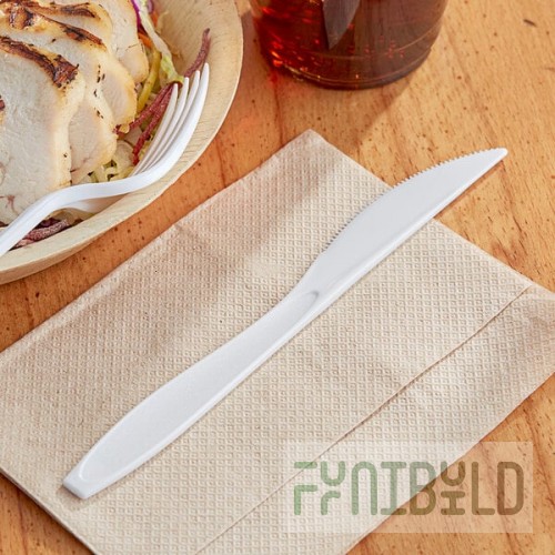 Solo Impress Heavy Weight White Plastic Knife - 1,000/Case