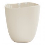 Cal-Mil Bali 48 oz. White Irregular Round Melamine Dressing Crock - 6/Case