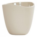 Cal-Mil Bali 48 oz. White Irregular Round Melamine Dressing Crock - 6/Case