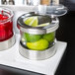 Cal-Mil 3492-4-15NL Mixology Luxe Chilled Organizers with Notched Lid Set