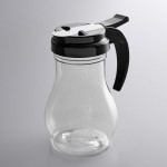 Vollrath 1412-06 Dripcut® 10 oz. Clear Polycarbonate Teardrop Syrup Server with Black Top Vollrath 1412-06 Dripcut® 10 oz. Clear Polycarbonate Teardrop Syrup Server with Black Top