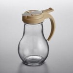 Vollrath 1412-06 Dripcut® 10 oz. Clear Polycarbonate Teardrop Syrup Server with Black Top Vollrath 1412-06 Dripcut® 10 oz. Clear Polycarbonate Teardrop Syrup Server with Black Top
