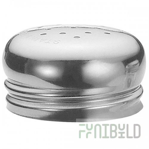 TableCraft Stainless Steel 2 oz. Salt and Pepper Shaker Top - 154T - 24/Case