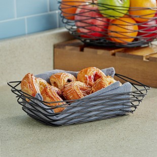TableCraft BK17209 Artisan Rectangular Black Wire Basket - 9 TableCraft BK17209 Artisan Rectangular Black Wire Basket - 9