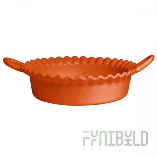 G.E.T. Enterprises CZ002TG Bugambilia 1.6 Qt. Classic Textured Finish Tangerine Resin-Coated Aluminum Deep Mexican Cazuela