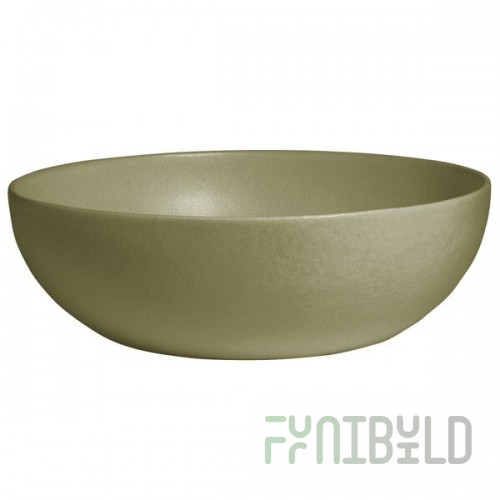 G.E.T. Enterprises BRD18WG Bugambilia 15.9 Qt. Classic Textured Finish Willow Green Resin-Coated Aluminum Extra Large Deep Round Bowl