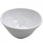 GET B-18-AM-W Arctic Mill 16 oz. White Glazed Irregular Round Melamine Bowl - 12/Case