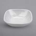 GET B-18-AM-W Arctic Mill 16 oz. White Glazed Irregular Round Melamine Bowl - 12/Case