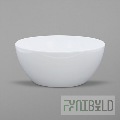 Elite Global Solutions M818R-W Olympus 1.75 Qt. White Round Melamine Bowl