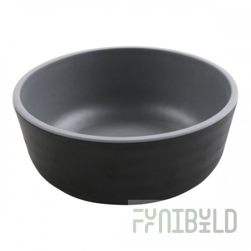 GET Roca Matte 15 oz. Black Melamine Soup / Salad Bowl - 24/Case