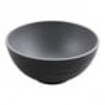 GET Roca Matte 32 oz. Black and Gray Melamine Ramen Bowl - 12/Case