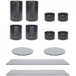 Front of the House Dots 4-Piece Stainless Steel Riser Set