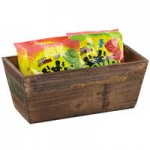 GET WB-1616-RWD Reclaimed Wood Square Serving Tray with Rope Handles