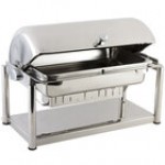 Bon Chef 11041D Olympia 8 Qt. Dripless Stainless Steel Roll Top Chafer Bon Chef 11041D Olympia 8 Qt. Dripless Stainless Steel Roll Top Chafer
