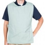 Intedge Sea Green Adjustable Poly-Cotton Cobbler Apron with 2 Pockets - 29