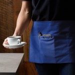 Choice Royal Blue Poly-Cotton Standard Waist Apron with 3 Pockets - 12 Choice Royal Blue Poly-Cotton Standard Waist Apron with 3 Pockets - 12