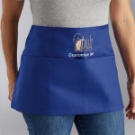 Choice Royal Blue Poly-Cotton Standard Waist Apron with 3 Pockets - 12 Choice Royal Blue Poly-Cotton Standard Waist Apron with 3 Pockets - 12