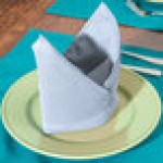 Intedge Light Blue 65/35 Polycotton Blend Cloth Napkins, 18 Intedge Light Blue 65/35 Polycotton Blend Cloth Napkins, 18
