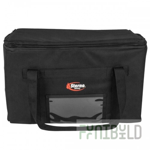 Sterno Catering Space Saver 70513 Black Large Collapsible Insulated Food Carrier, 24