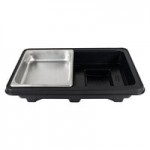 Sterno Catering Space Saver 70513 Black Large Collapsible Insulated Food Carrier, 24