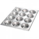 Chicago Metallic 46525 24 Cup 3.8 oz. Glazed Aluminum Muffin Pan - 14 1/8