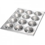 Chicago Metallic 46525 24 Cup 3.8 oz. Glazed Aluminum Muffin Pan - 14 1/8