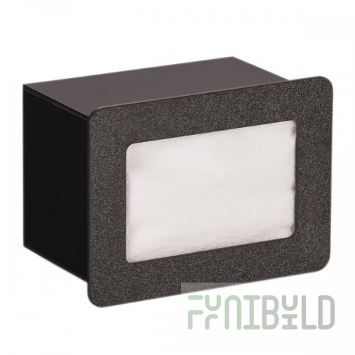 Vollrath FMN-1 In-Counter Black Thermoplastic Flush Mount Folded Napkin Dispenser - Cut-Out Dimensions - Cut-Out Dimensions 7 9/16