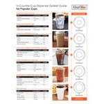 KleanTake by ServSense In-Counter 8 - 44 oz. Cup Dispenser with 5 Gasket Sizes - 23 1/8