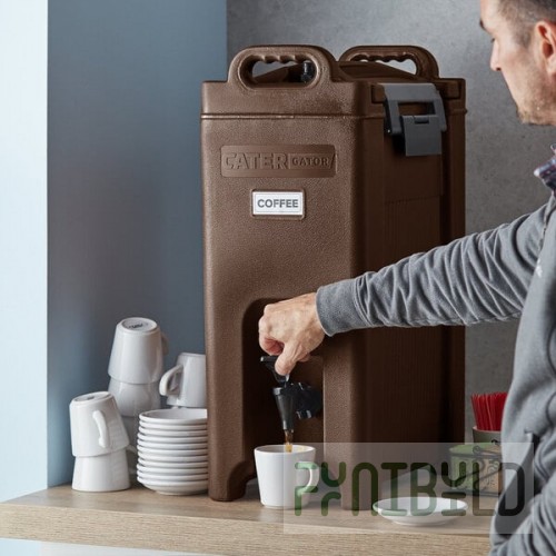 CaterGator 5 Gallon Brown Insulated Beverage Dispenser