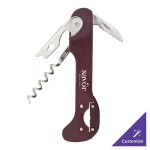 Franmara 2035-03 Super Boomerang Customizable Waiter's Corkscrew with Burgundy Handle