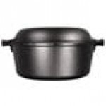Lodge L8DD3 5 Qt. Pre-Seasoned Cast Iron Double Dutch Oven